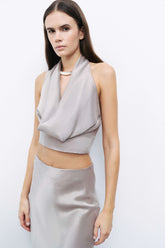 Backless Belted Blouse